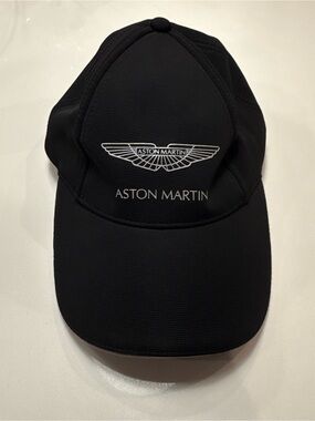 Aston Martin Men's Black Baseball Cap Hat Strap Back Sports Car Racing Supercar